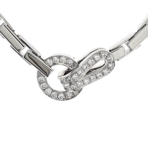 Agrafe Necklace 18K White Gold with Diamonds